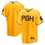 Camiseta Beisbol Hombre Pittsburgh Pirates 2023 City Connect Replica Oro