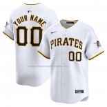 Camiseta Beisbol Hombre Pittsburgh Pirates Primera Limited Personalizada Blanco