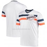Camiseta Beisbol Hombre San Diego Padres Cooperstown Collection V-Neck Blanco