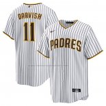 Camiseta Beisbol Hombre San Diego Padres Yu Darvish Primera Replica Blanco