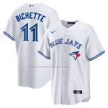 Camiseta Beisbol Hombre Toronto Blue Jays Bo Bichette Replica Blanco