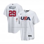 Camiseta Beisbol Hombre USA 2023 Merrill Kelly Replica Blanco