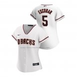 Camiseta Beisbol Mujer Arizona Diamondbacks Eduardo Escobar Replica Primera 2020 Blanco