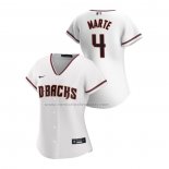 Camiseta Beisbol Mujer Arizona Diamondbacks Ketel Marte Replica Primera 2020 Blanco
