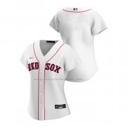 Camiseta Beisbol Mujer Boston Red Sox Replica Primera 2020 Blanco