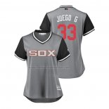 Camiseta Beisbol Mujer Chicago White Sox James Shields 2018 LLWS Players Weekend Juego G Gris