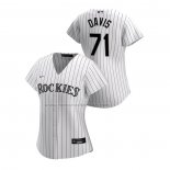Camiseta Beisbol Mujer Colorado Rockies Wade Davis Replica Primera 2020 Blanco