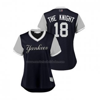 Camiseta Beisbol Mujer New York Yankees Didi Gregorius 2018 LLWS Players Weekend The Knight Azul