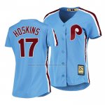 Camiseta Beisbol Mujer Philadelphia Phillies Rhys Hoskins Cooperstown Collection Road Azul Camiseta Beisbol Mujer Philadelphia Phillies Rhys Hoskins Cooperstown Collection Road Azul