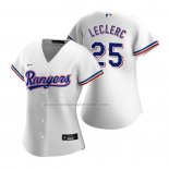 Camiseta Beisbol Mujer Texas Rangers Jose Leclerc Replica Primera Blanco