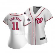 Camiseta Beisbol Mujer Washington Nationals Ryan Zimmerman Primera Replica Blanco