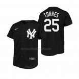 Camiseta Beisbol Nino New York Yankees Gleyber Torres Replica Negro