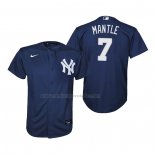 Camiseta Beisbol Nino New York Yankees Mickey Mantle Replica Alterno Azul