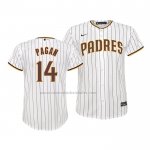 Camiseta Beisbol Nino San Diego Padres Emilio Pagan Replica Primera Blanco Camiseta Beisbol Nino San Diego Padres Emilio Pagan Replica Primera Blanco