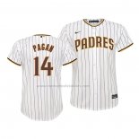 Camiseta Beisbol Nino San Diego Padres Emilio Pagan Replica Primera Blanco