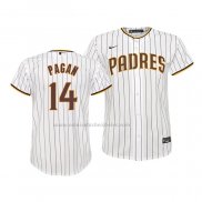 Camiseta Beisbol Nino San Diego Padres Emilio Pagan Replica Primera Blanco