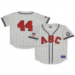 Camiseta Beisbol Hombre Atlanta Crackers 44 Rings & Crwns Mesh Button Down Replica Crema