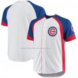 Camiseta Beisbol Hombre Chicago Cubs Big & Tall Full Snap Blanco