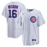 Camiseta Beisbol Hombre Chicago Cubs Patrick Wisdom Primera Replica Blanco