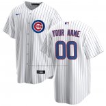 Camiseta Beisbol Hombre Chicago Cubs Primera Replica Personalizada Blanco
