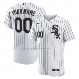 Camiseta Beisbol Hombre Chicago White Sox Primera Autentico Personalizada Blanco