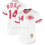 Camiseta Beisbol Hombre Cincinnati Reds Pete Rose Mitchell & Ness Cooperstown Collection Autentico Blanco Camiseta Beisbol Hombre Cincinnati Reds Pete Rose Mitchell & Ness Cooperstown Collection Autentico Blanco