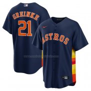 Camiseta Beisbol Hombre Houston Astros Zack Greinke Alterno Replica Azul