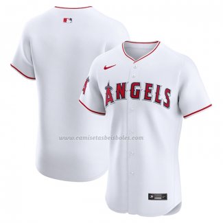 Camiseta Beisbol Hombre Los Angeles Angels Primera Elite Blanco