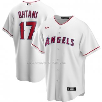 Camiseta Beisbol Hombre Los Angeles Angels Shohei Ohtani Primera Replica Blanco