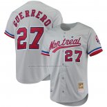 Camiseta Beisbol Hombre Montreal Expos Vladimir Guerrero Mitchell & Ness Cooperstown Collection Autentico Gris