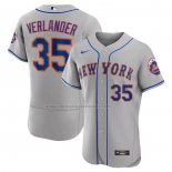 Camiseta Beisbol Hombre New York Mets Justin Verlander Road Autentico Gris