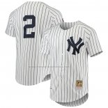 Camiseta Beisbol Hombre New York Yankees Derek Jeter Mitchell & Ness 1997 Cooperstown Collection Autentico Blanco