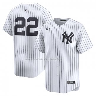 Camiseta Beisbol Hombre New York Yankees Juan Soto Primera Limited Blanco