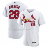 Camiseta Beisbol Hombre St. Louis Cardinals Nolan Arenado Primera Autentico Blanco