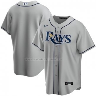 Camiseta Beisbol Hombre Tampa Bay Rays Road Replica Gris