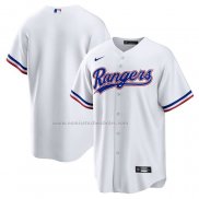 Camiseta Beisbol Hombre Texas Rangers Primera Blank Replica Blanco