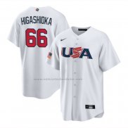 Camiseta Beisbol Hombre USA 2023 Kyle Higashioka Replica Blanco