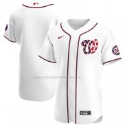 Camiseta Beisbol Hombre Washington Nationals Alterno Autentico Logo Blanco