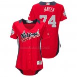 Camiseta Beisbol Mujer All Star 2018 Kenley Jansen Primera Run Derby National League Rojo