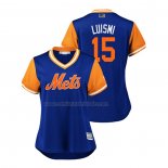 Camiseta Beisbol Mujer New York Mets Luis Guillorme 2018 LLWS Players Weekend Luismi Azul