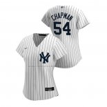 Camiseta Beisbol Mujer New York Yankees Aroldis Chapman Replica Primera 2020 Blanco