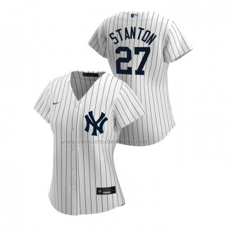 Camiseta Beisbol Mujer New York Yankees Giancarlo Stanton Replica Primera 2020 Blanco