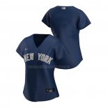 Camiseta Beisbol Mujer New York Yankees Replica Alterno 2020 Azul