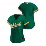 Camiseta Beisbol Mujer Oakland Athletics Replica Alterno 2020 Verde