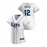 Camiseta Beisbol Mujer Tampa Bay Rays Wade Boggs Replica Primera 2020 Blanco