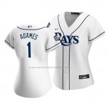 Camiseta Beisbol Mujer Tampa Bay Rays Willy Adames Primera Replica Blanco