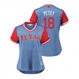 Camiseta Beisbol Mujer Texas Rangers Drew Robinson 2018 LLWS Players Weekend Petey Azul