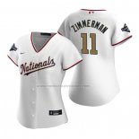Camiseta Beisbol Mujer Washington Nationals Ryan Zimmerman 2020 Gold Program Replica Blanco