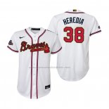 Camiseta Beisbol Nino Atlanta Braves Guillermo Heredia 2022 Gold Program Replica Blanco