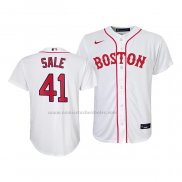 Camiseta Beisbol Nino Boston Red Sox Chris Sale Replica 2021 Blanco